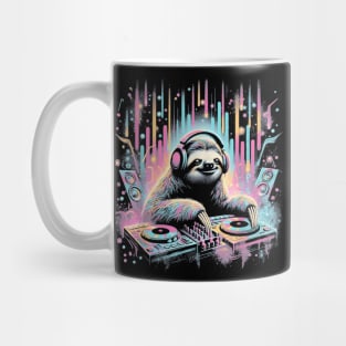 Sloth Wearing Headphones Music  Turntables Mug